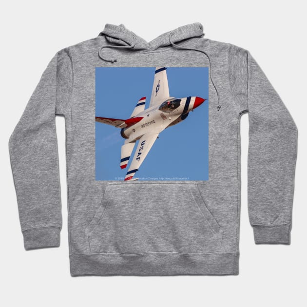 F-16 Thunderbird 5 Sneak-Pass Hoodie by acefox1